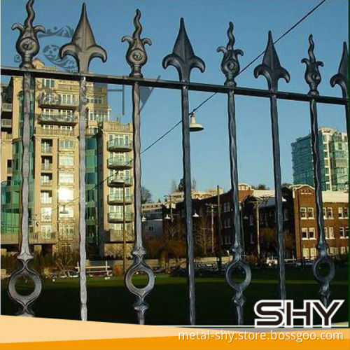 decorative wrought iron fence spear point